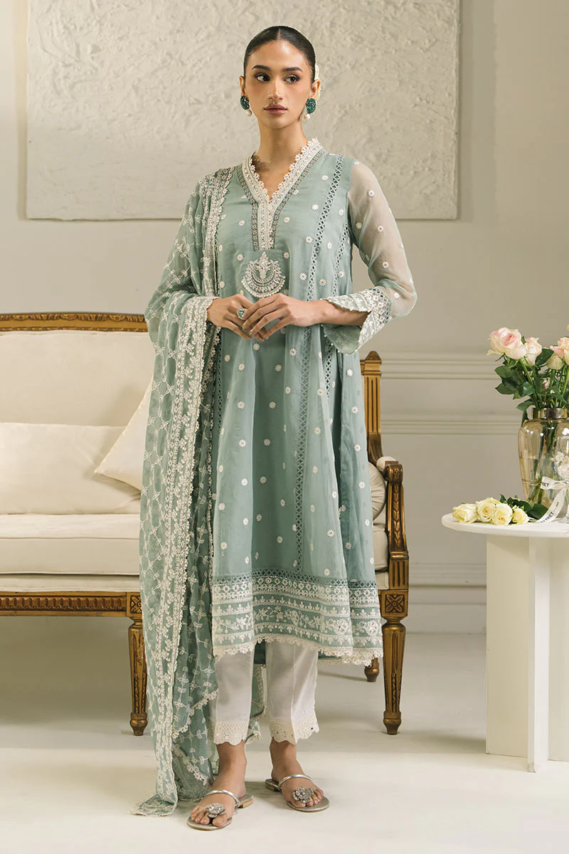 ANTIQUE GREEN-2 PC (SHIRT & DUPATTA) - Image 4