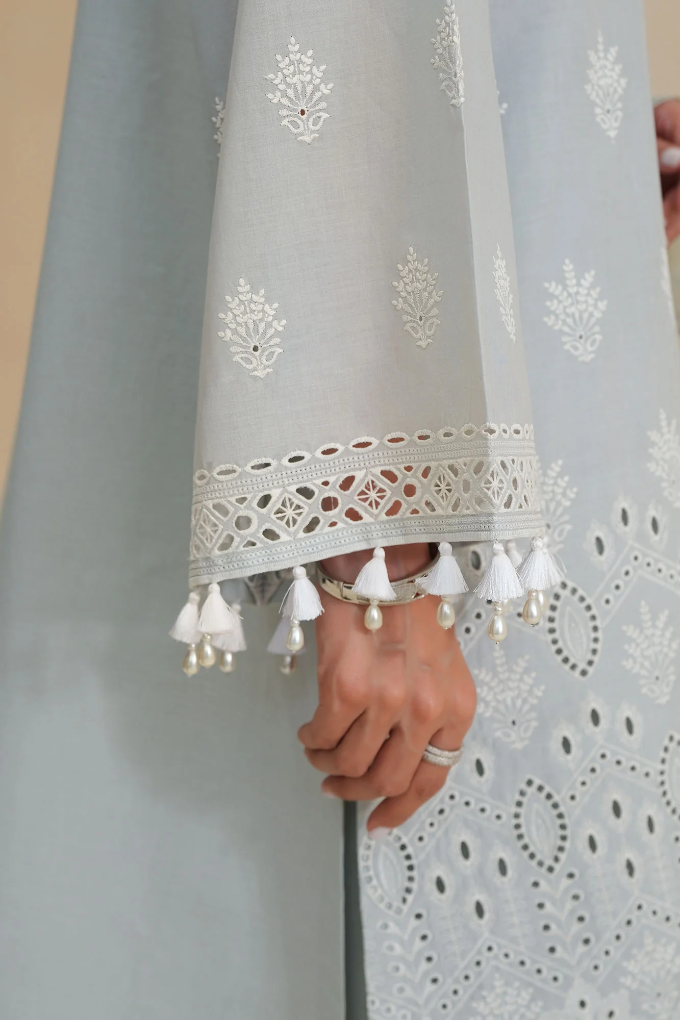 ARCTIC ICE-3PC CHIKANKARI SUIT - Image 3