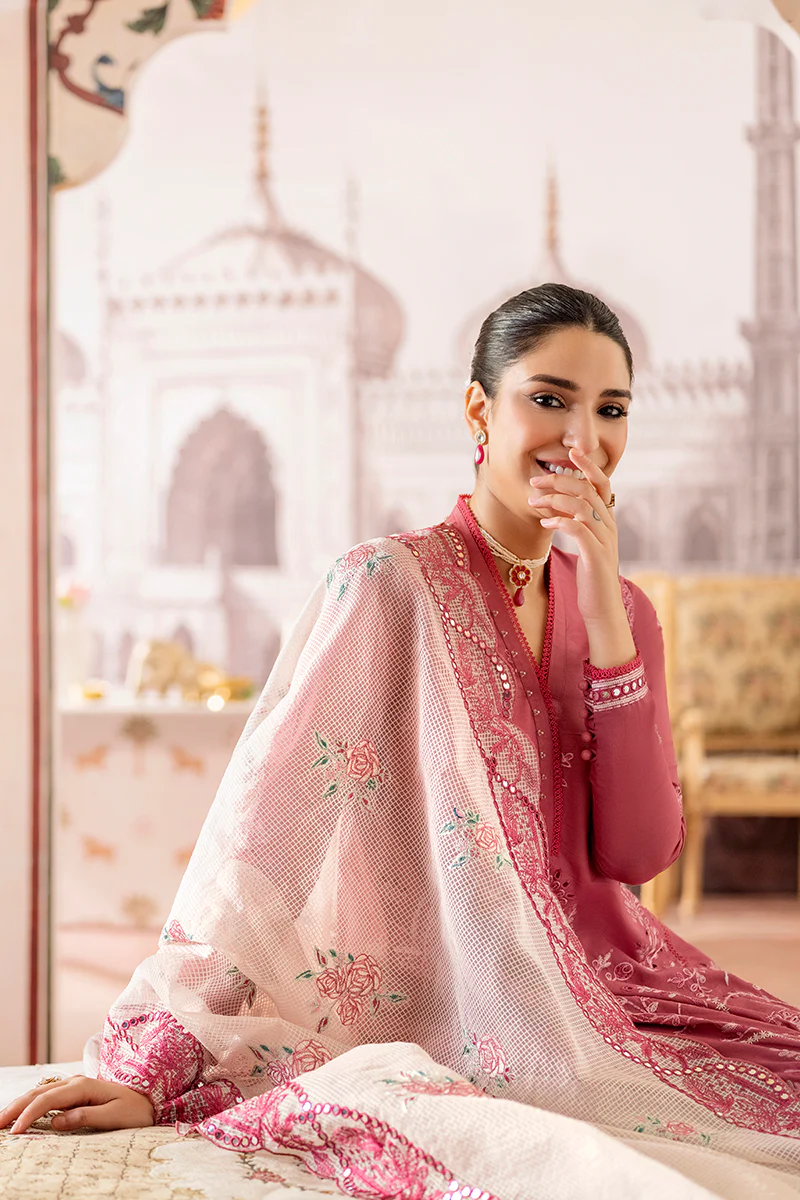 ARNIT BLUSH-3PC EMBROIDERED LAWN SUIT - Image 5