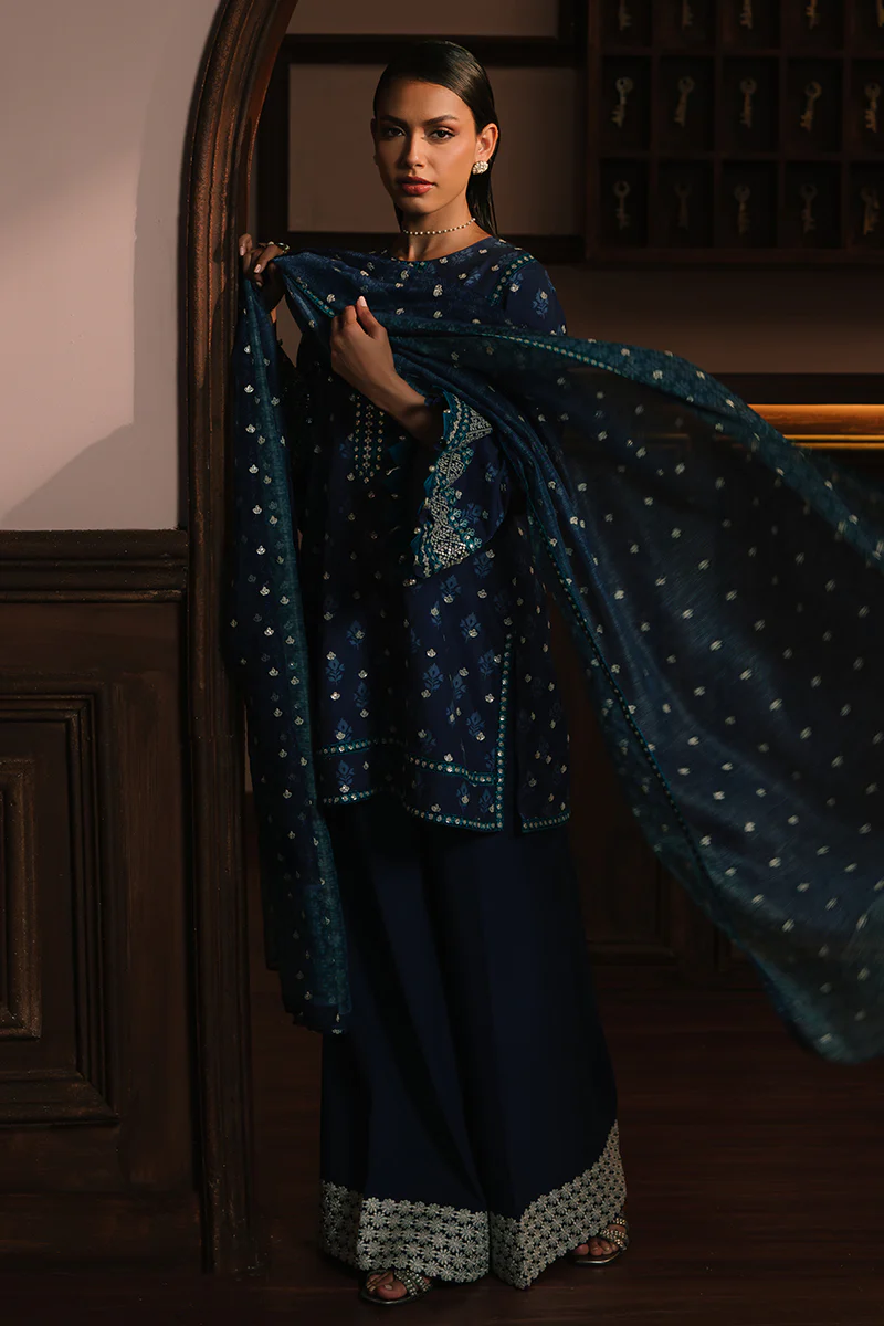 AZURE ELEGANCE-3PC SILK EMBROIDERED SUIT - Image 6