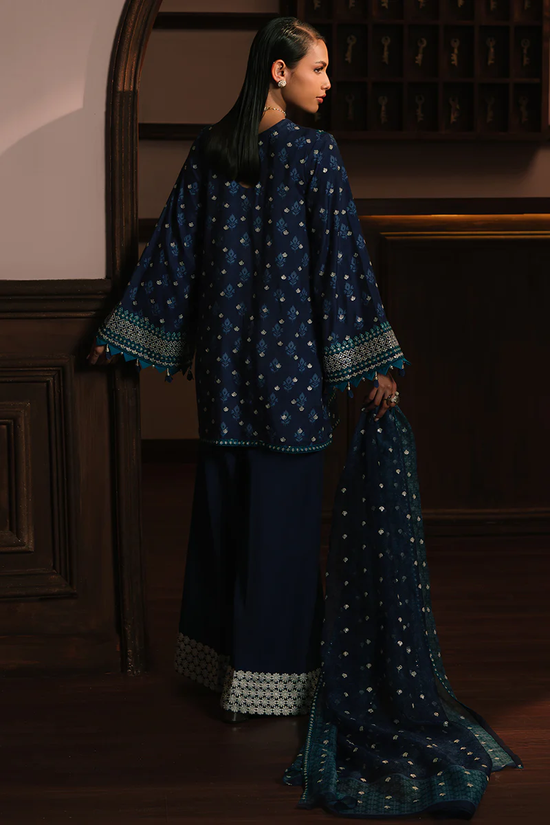 AZURE ELEGANCE-3PC SILK EMBROIDERED SUIT - Image 7
