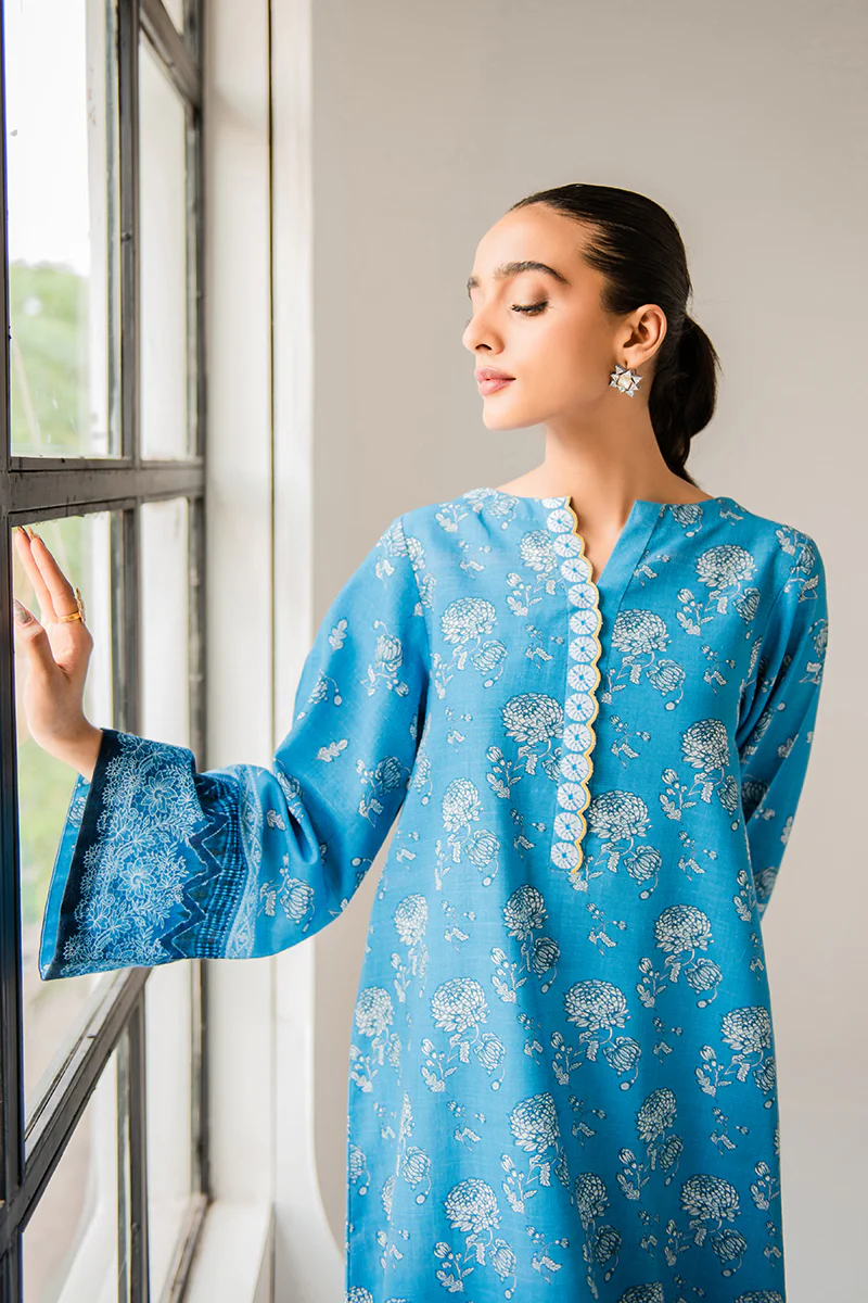 AZURE FLORET DIGITAL PRINTED SHIRT - Image 4