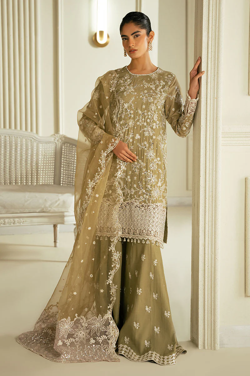 AZURE PEARL-3PC SILK EMBROIDERED PRET - Image 3