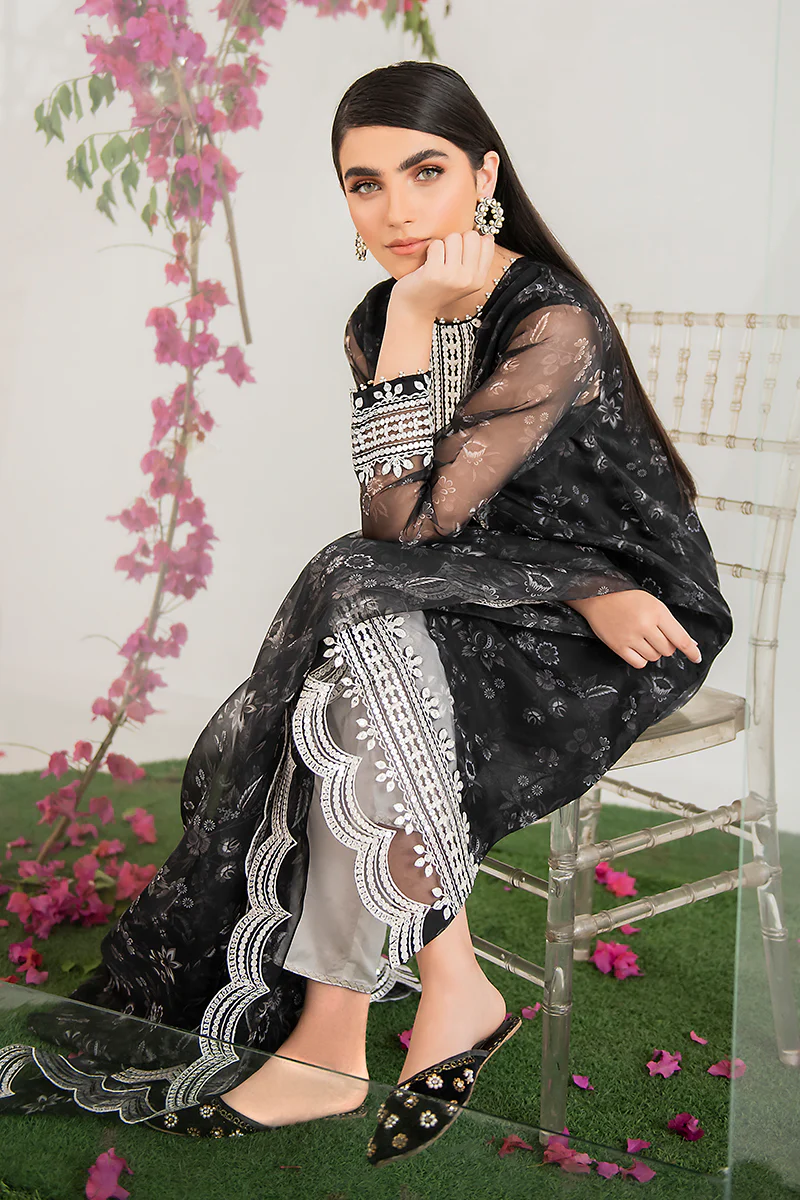 BLACK ONYX-2PC (SHIRT & DUPATTA) - Image 8