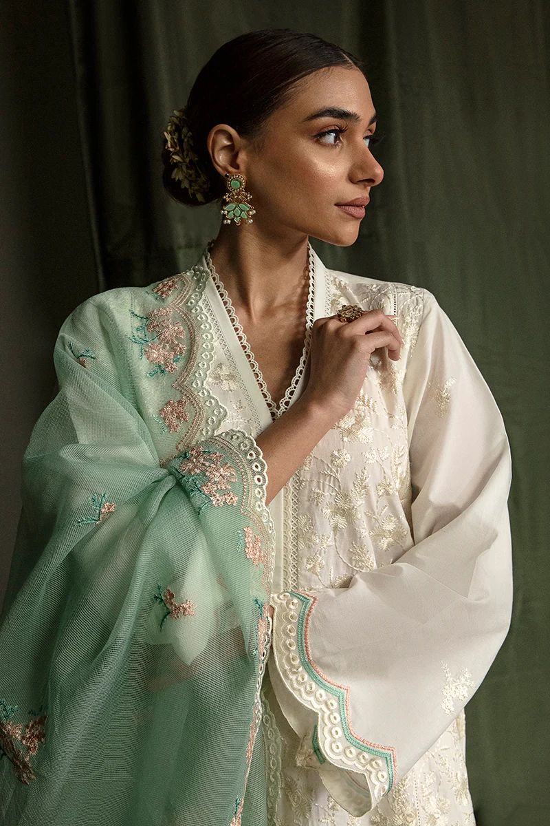 BLOOMING SERENE-3PC LAWN EMBROIDERED SUIT - Image 3