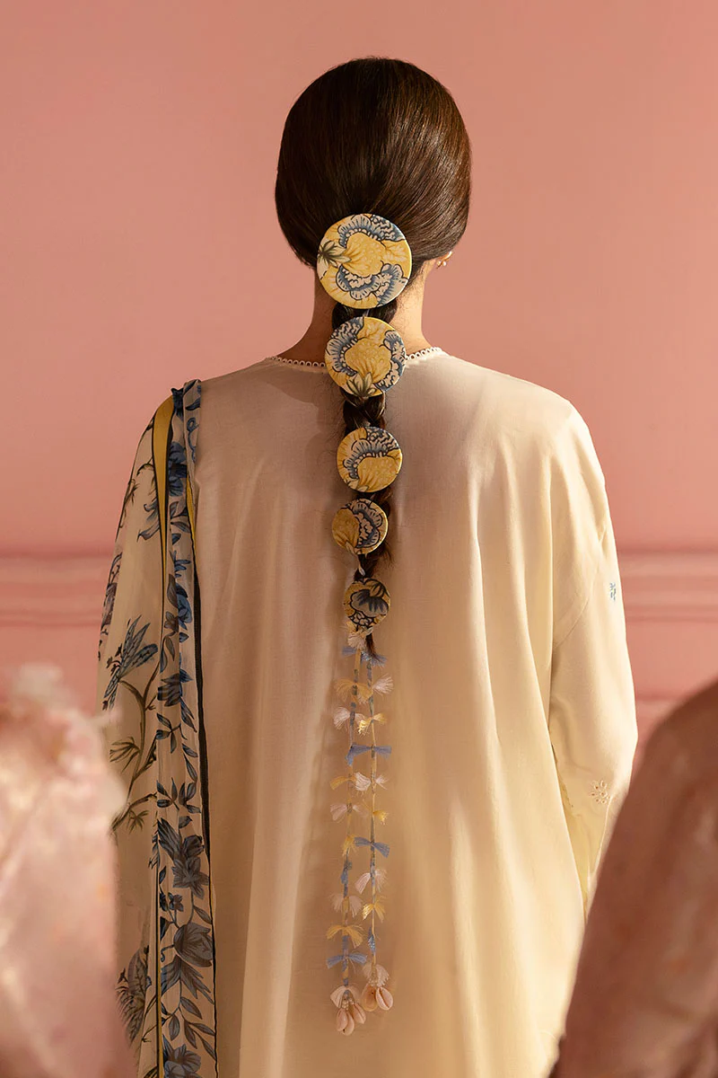 BLUE ALLURE-3PC PRINTED LAWN SUIT - Image 7