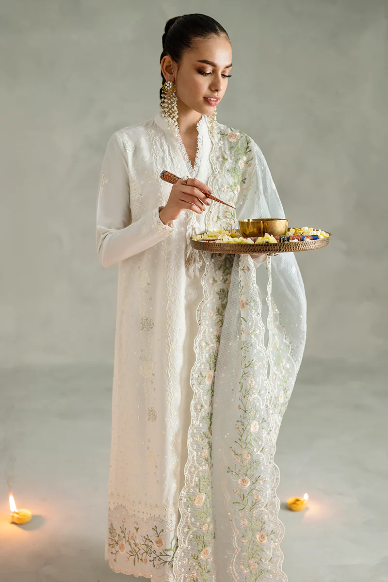 BLUE FOG-3PC EMBROIDERED LAWN SUIT - Image 3