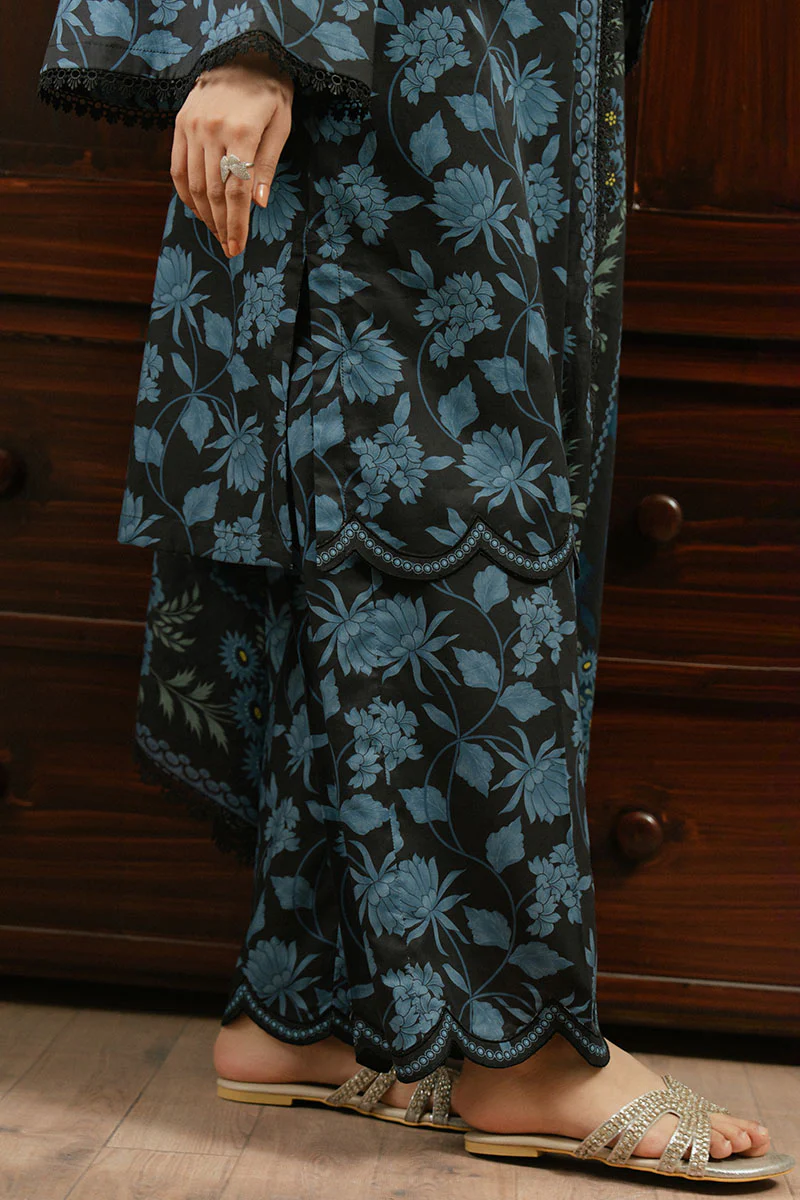 BLUE WAVE-3 PC PRINTED LAWN SUIT - Image 4