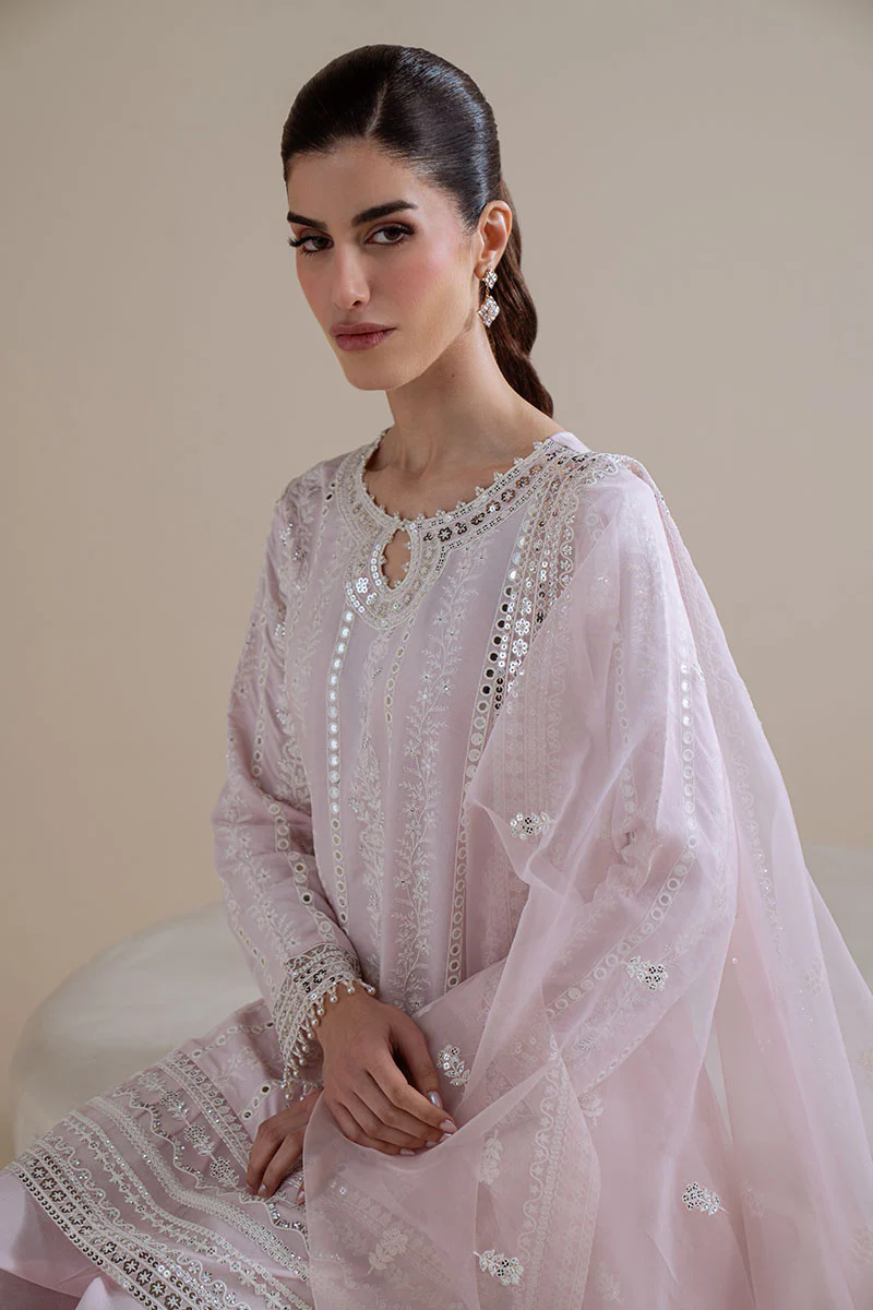 BLUSH AURA-3PC SILK EMBROIDERED SUIT - Image 4