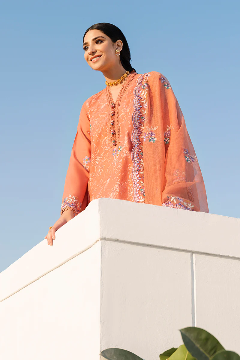 CARNELIAN SCENT-3PC EMBROIDERED LAWN SUIT - Image 5