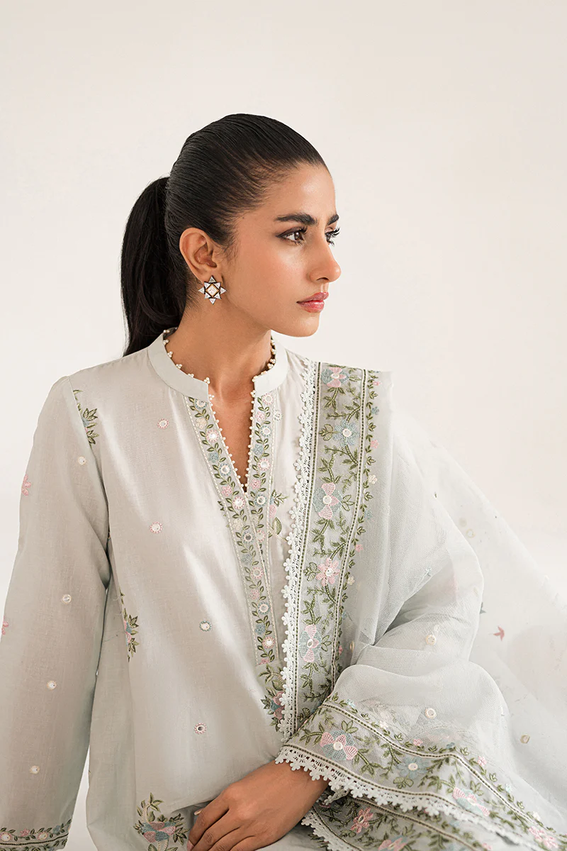 CELESTIAL BLOOM-3PC EMBROIDERED LAWN SUIT - Image 3