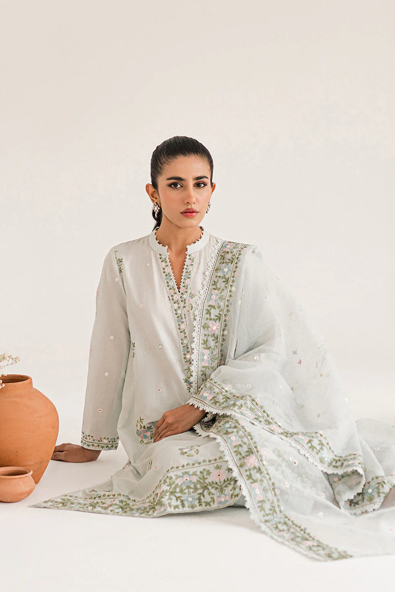 CELESTIAL BLOOM-3PC EMBROIDERED LAWN SUIT - Image 5