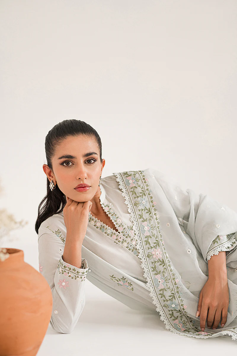 CELESTIAL BLOOM-3PC EMBROIDERED LAWN SUIT - Image 6