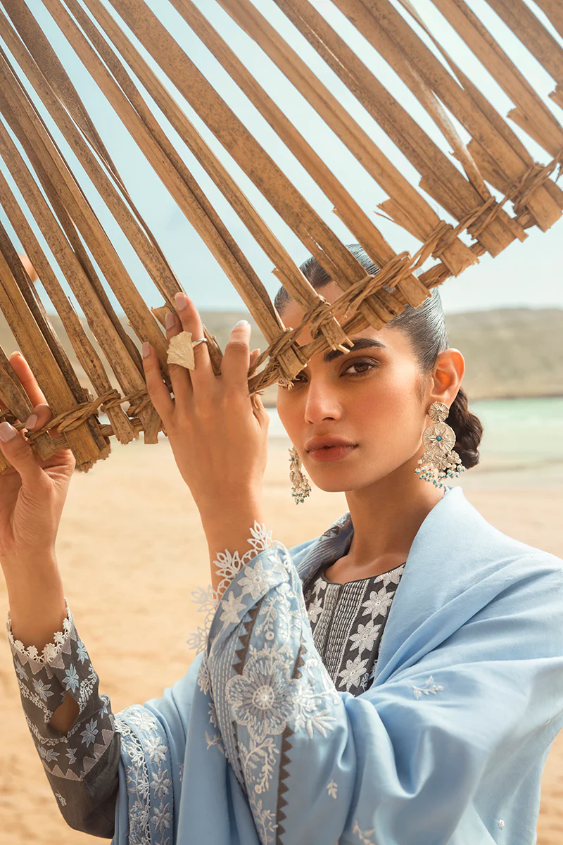 CERULEAN SERE-3PC SATIN PRINTED SUIT - Image 6