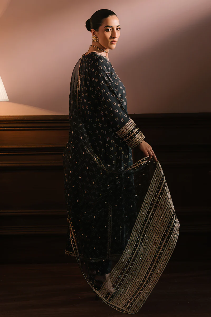 CHARCOAL REVERIE-3PC SILK EMBROIDERED SUIT - Image 6