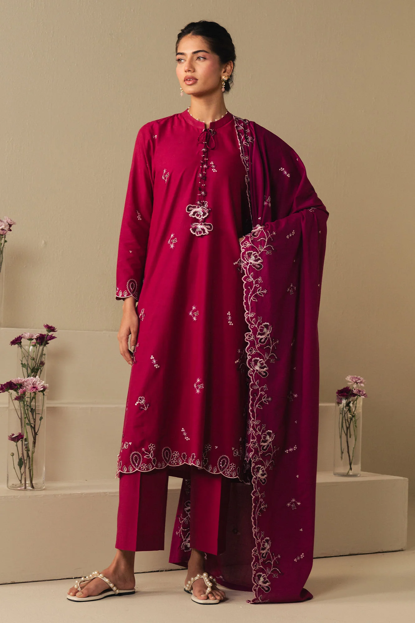 CHERRIES JUBILEE-2PC (SHIRT & DUPATTA) - Image 5