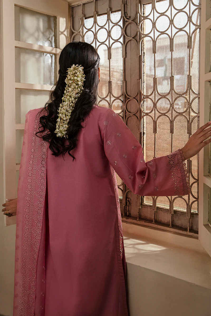 CORAL BOUGUET-3PC CHIKANKARI LAWN SUIT - Image 3