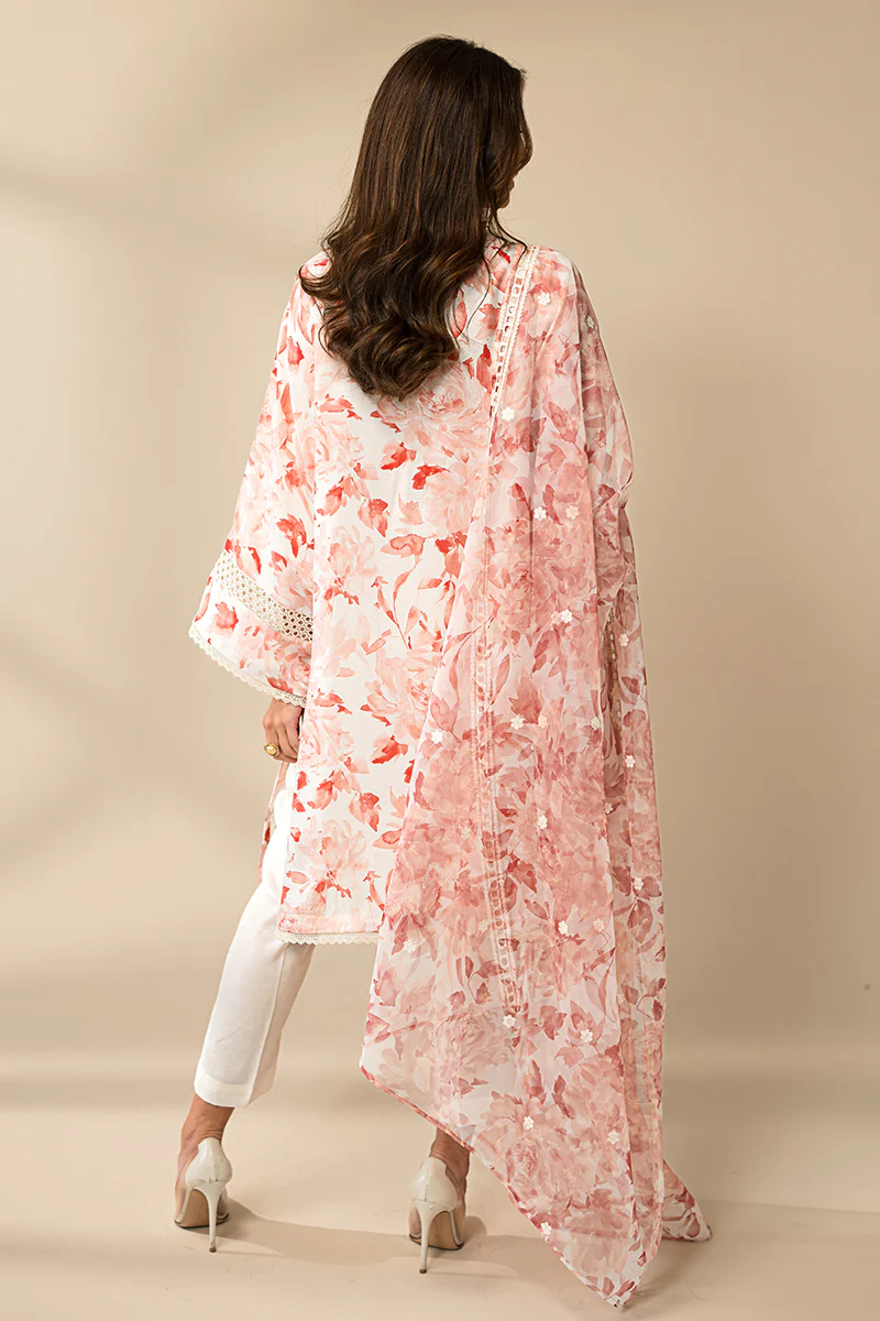 CORAL IMPRESSION 2PC (SHIRT & DUPATTA) - Image 3