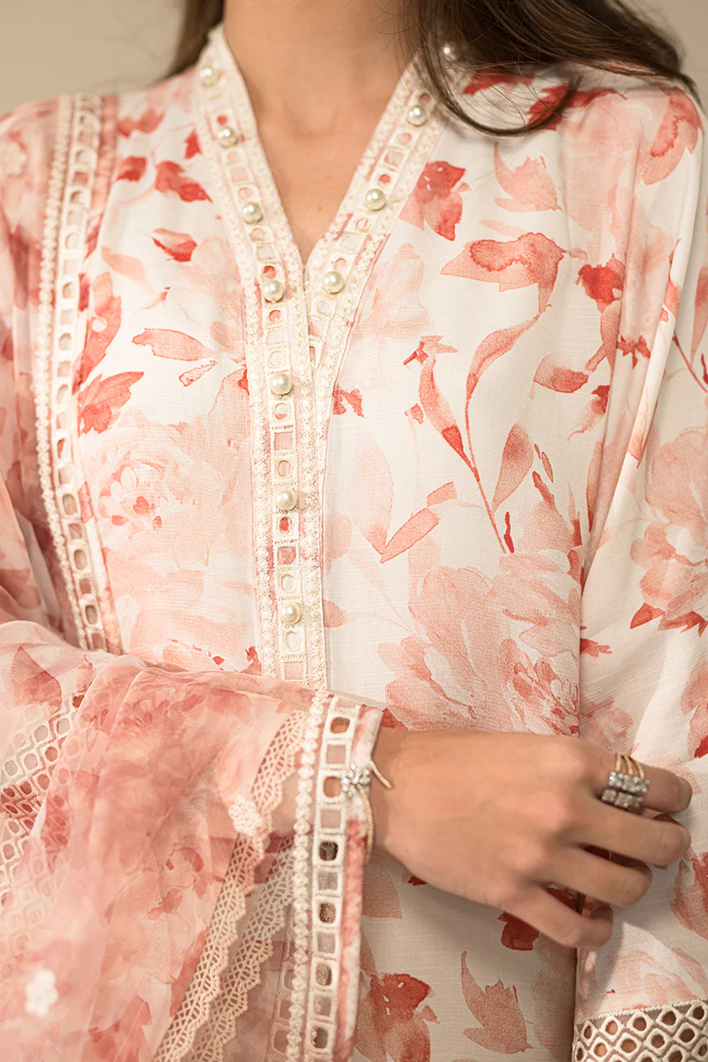 CORAL IMPRESSION 2PC (SHIRT & DUPATTA) - Image 5