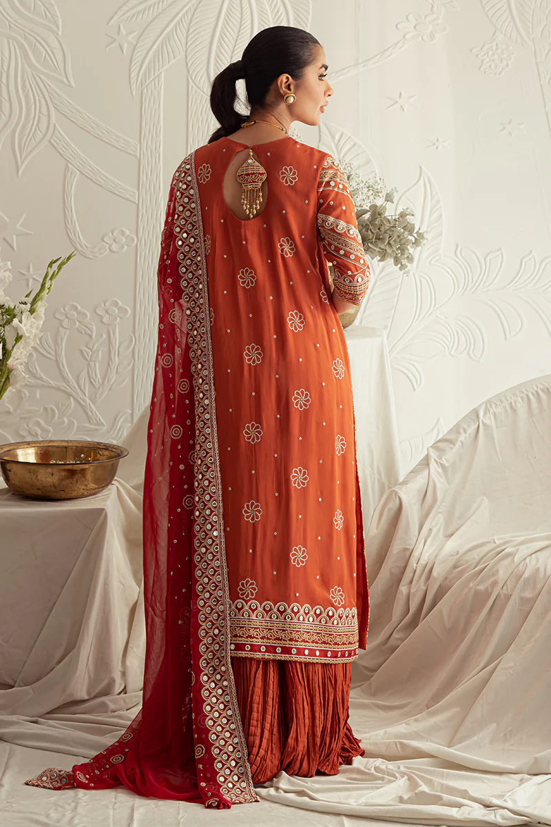 CRIMSON RUBY-4PC CHIFFON EMBROIDERED SUIT - Image 3