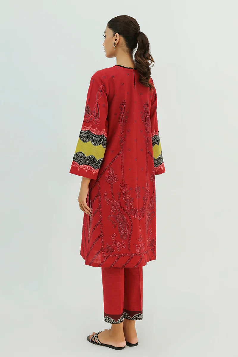 CRIMSON TALE-2PC KHADDAR PRINTED SUIT - Image 3