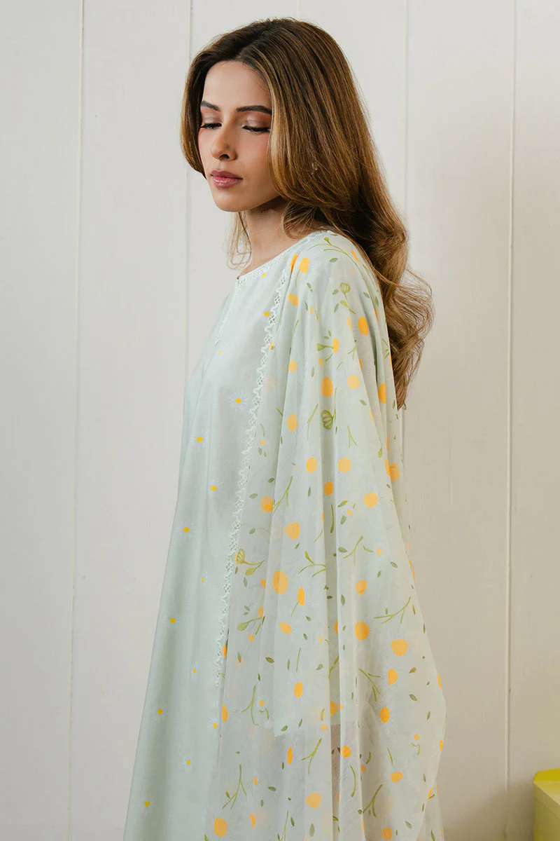 DAISY BLOOM-3 PC PRINTED LAWN SUIT - Image 7