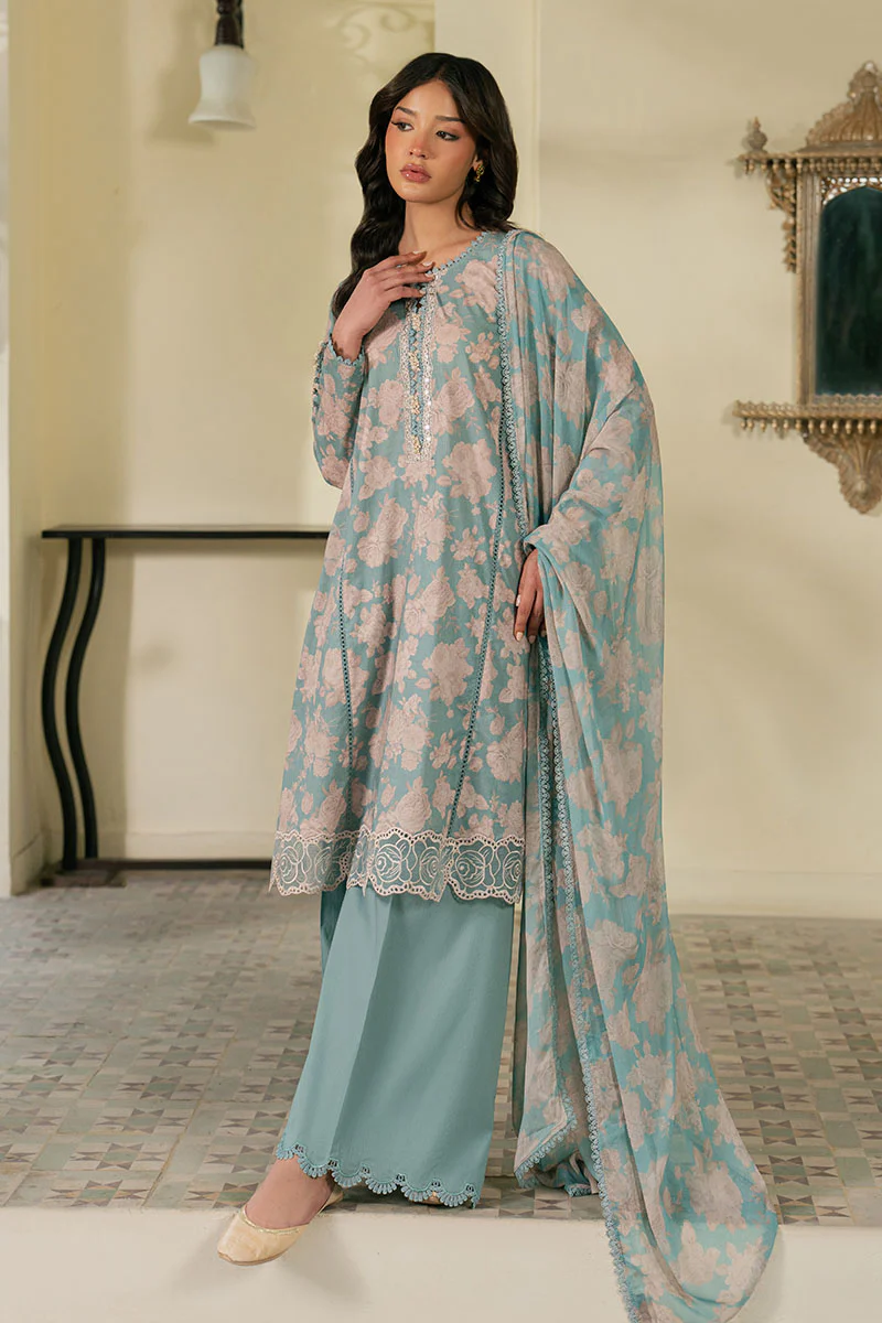DUSK BLOOM- 3PC EMBROIDERED LAWN SUIT