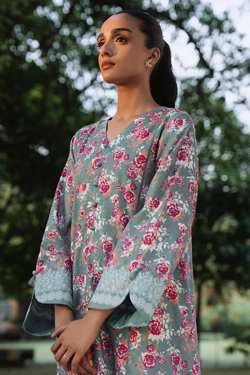DUSKY GLAM-1 PIECE KHADDAR PRINTED SHIRT - Image 3