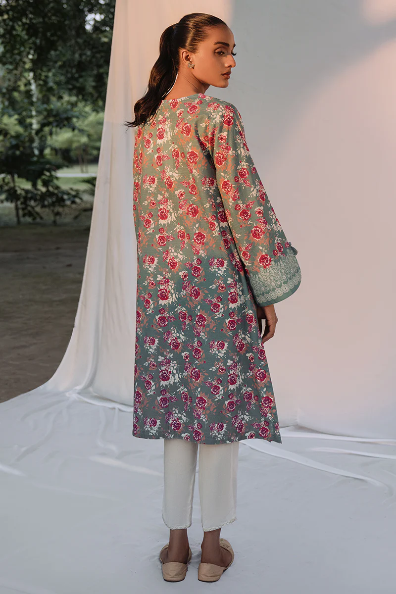 DUSKY GLAM-1 PIECE KHADDAR PRINTED SHIRT - Image 5