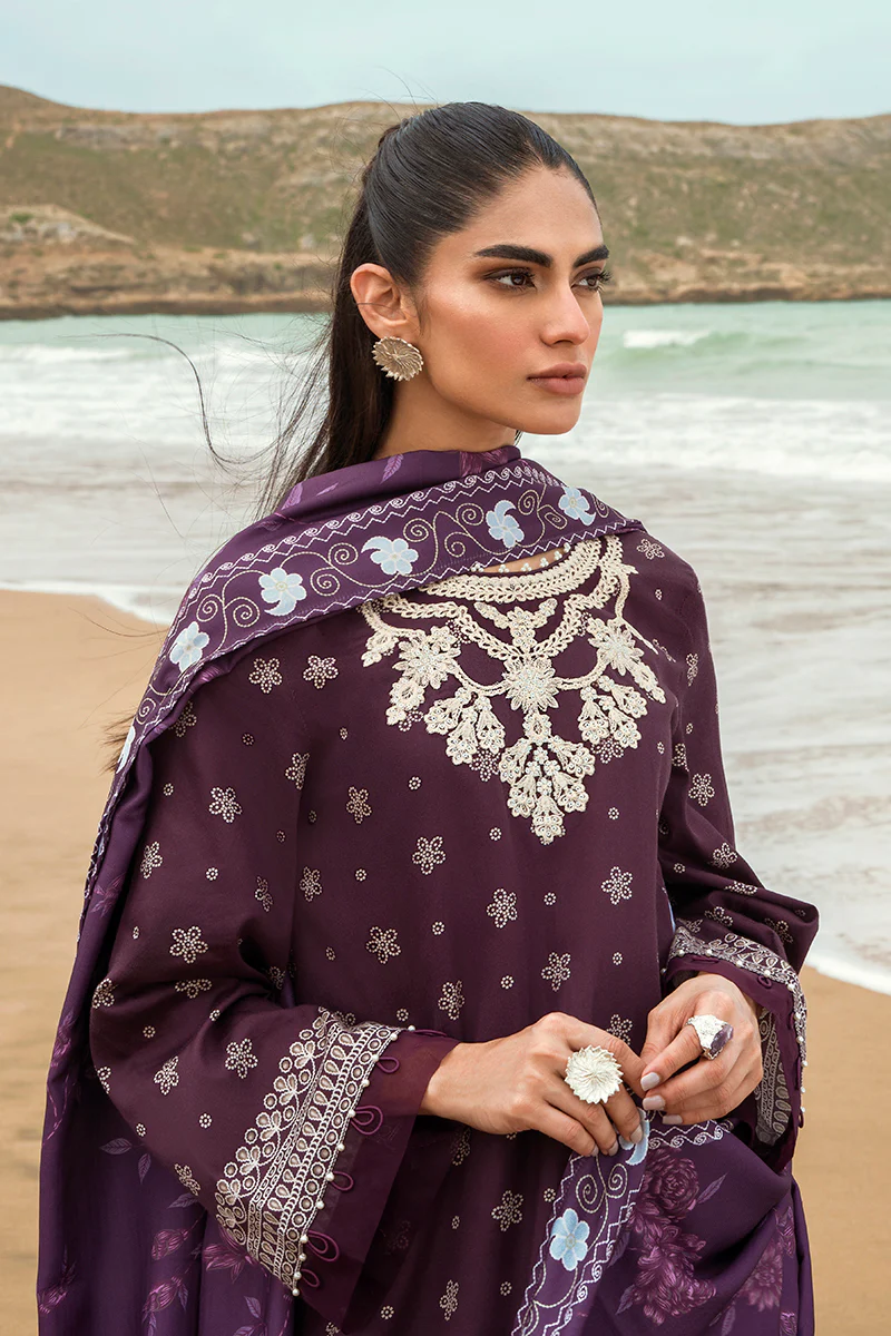 ENIGMATIC CHARM-3PC SATIN PRINTED SUIT - Image 4