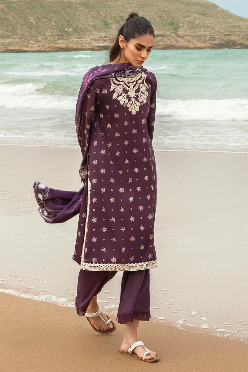 ENIGMATIC CHARM-3PC SATIN PRINTED SUIT - Image 5