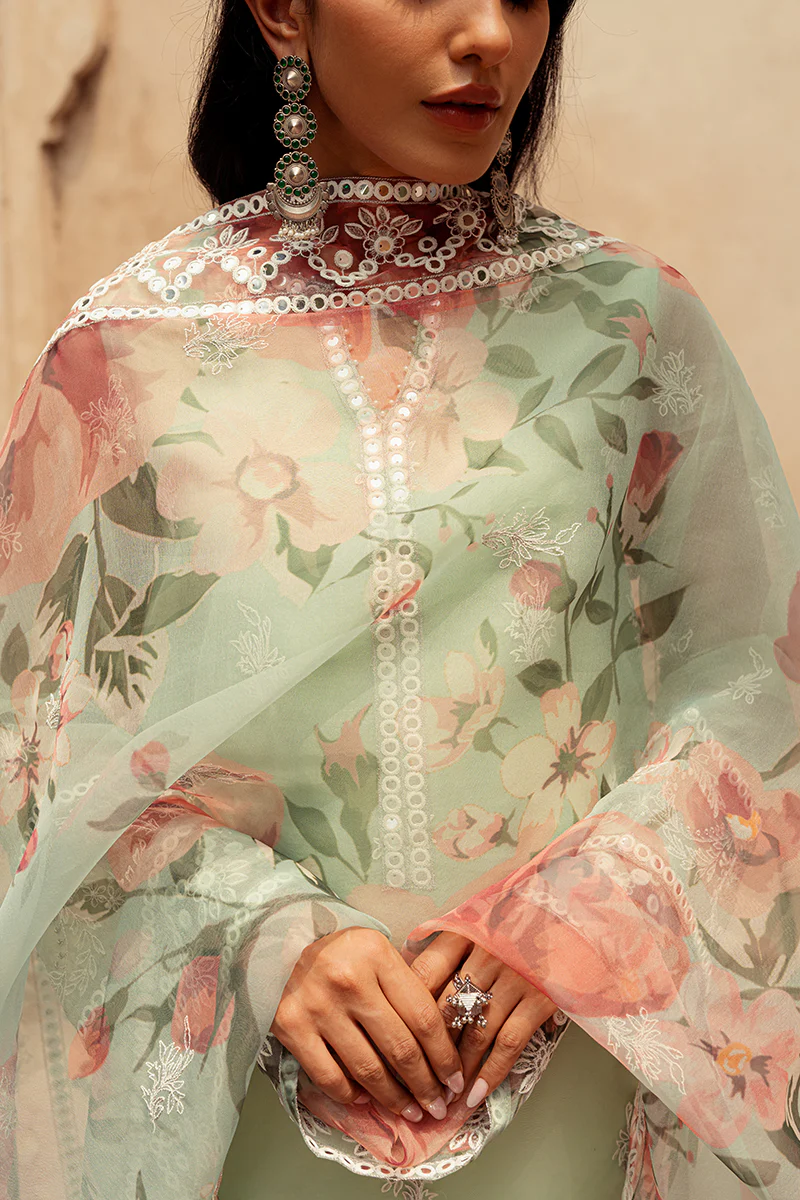ETHEREAL MINT-2PC (SHIRT & DUPATTA) - Image 7