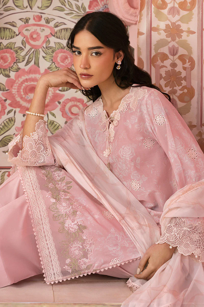 FLORAL TIE-3PC PRINTED LAWN SUIT - Image 3