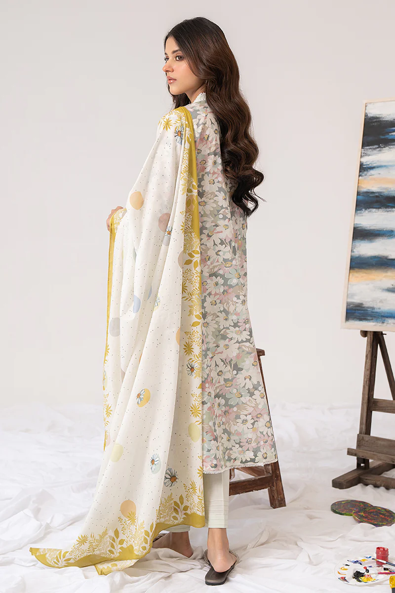 FLORET RUSH-3PC PRINTED LAWN SUIT - Image 3