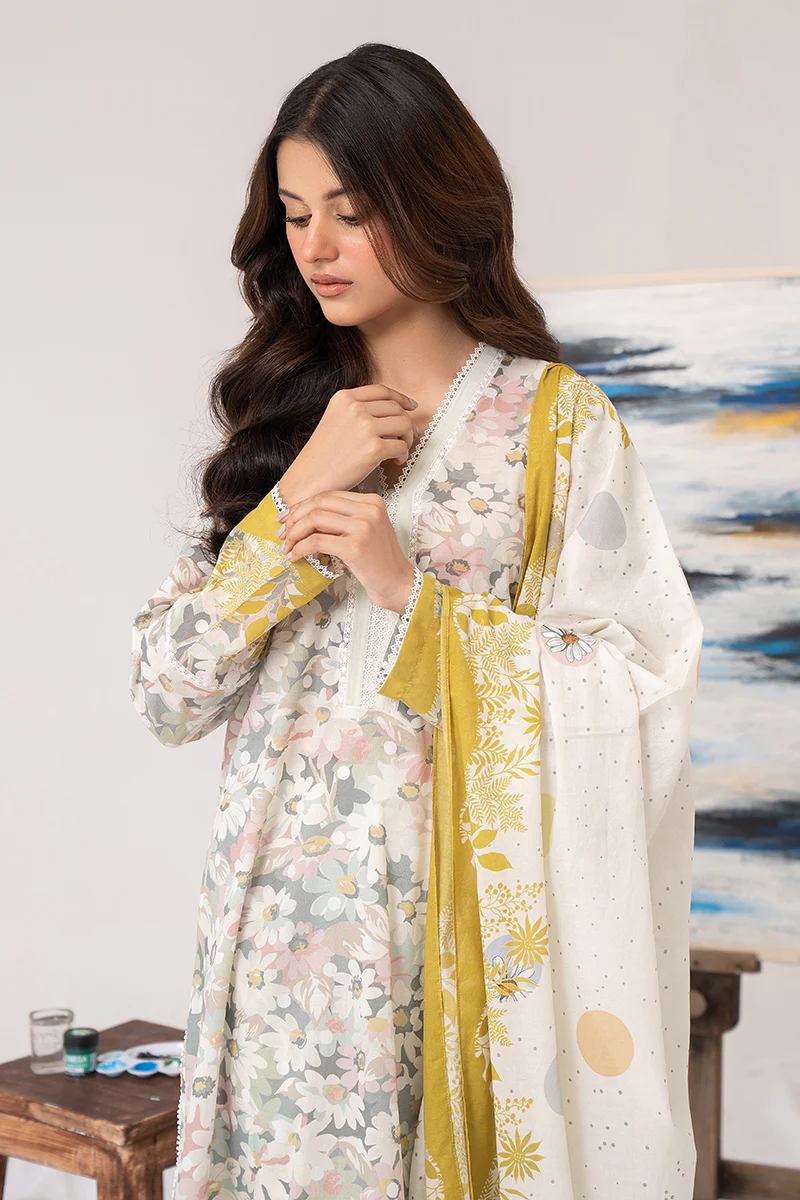 FLORET RUSH-3PC PRINTED LAWN SUIT - Image 4