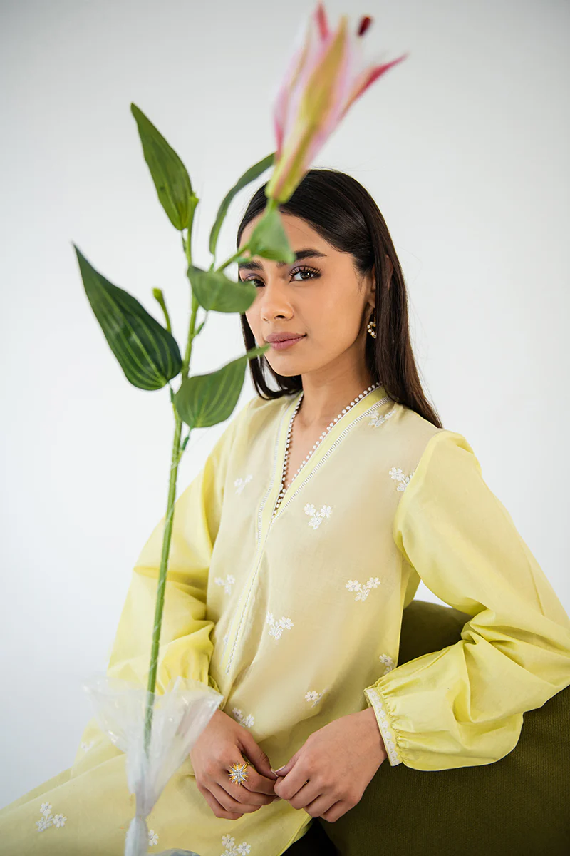 FLUORESCENT LIME EMBROIDERED SHIRT - Image 5