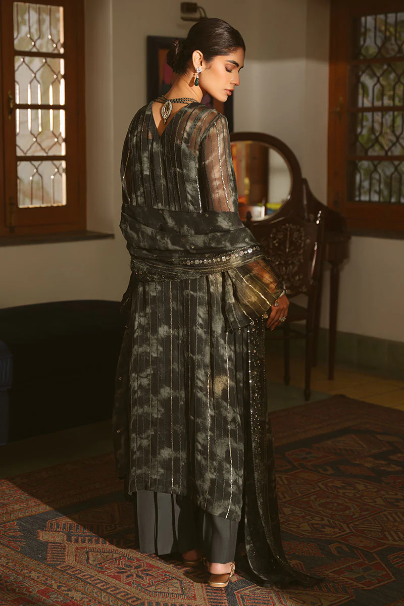FOREST ENVY-4 PIECE EMBROIDERED CHIFFON SUIT - Image 5