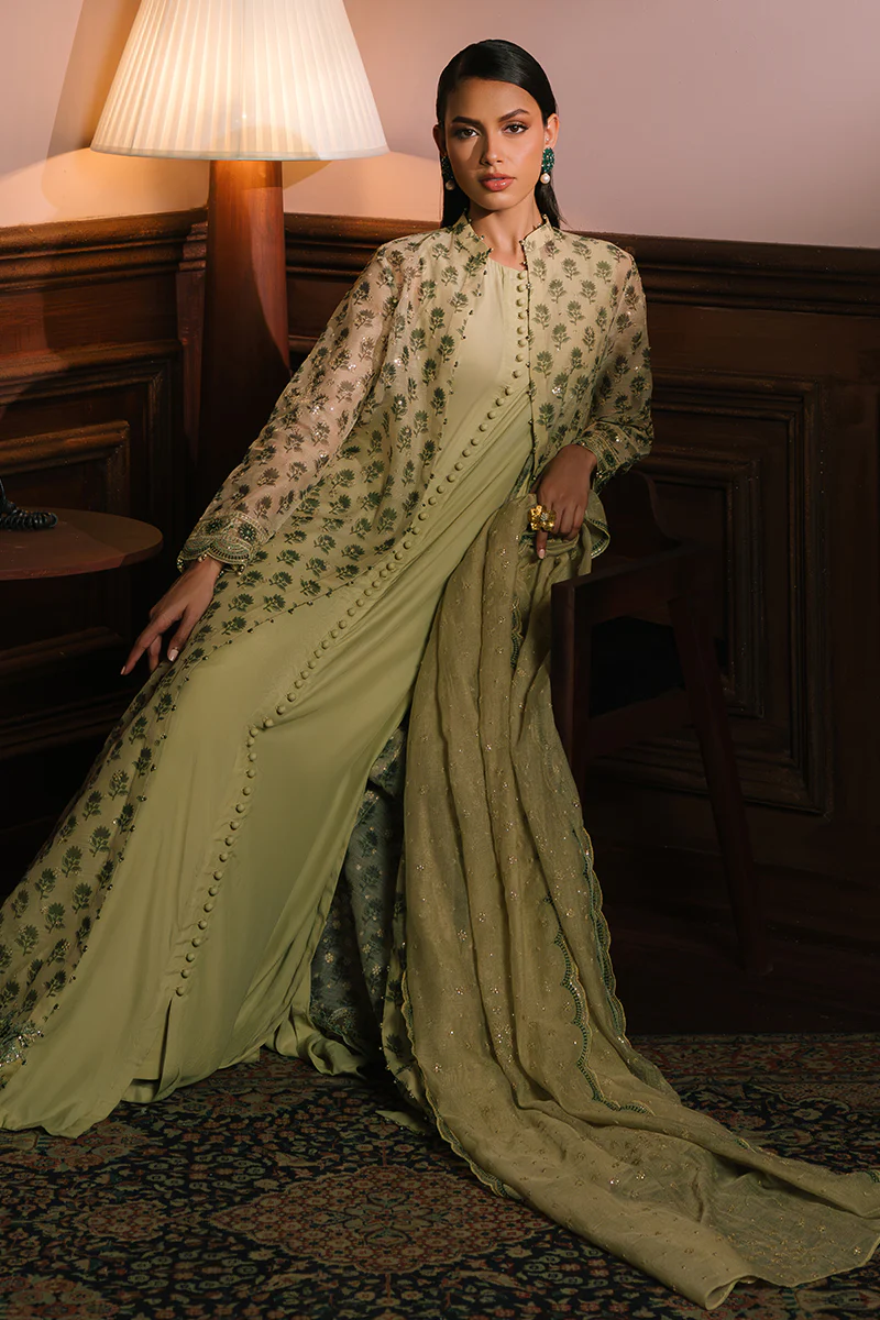 GLEAMING GOLD-4PC NET EMBROIDERED SUIT - Image 3