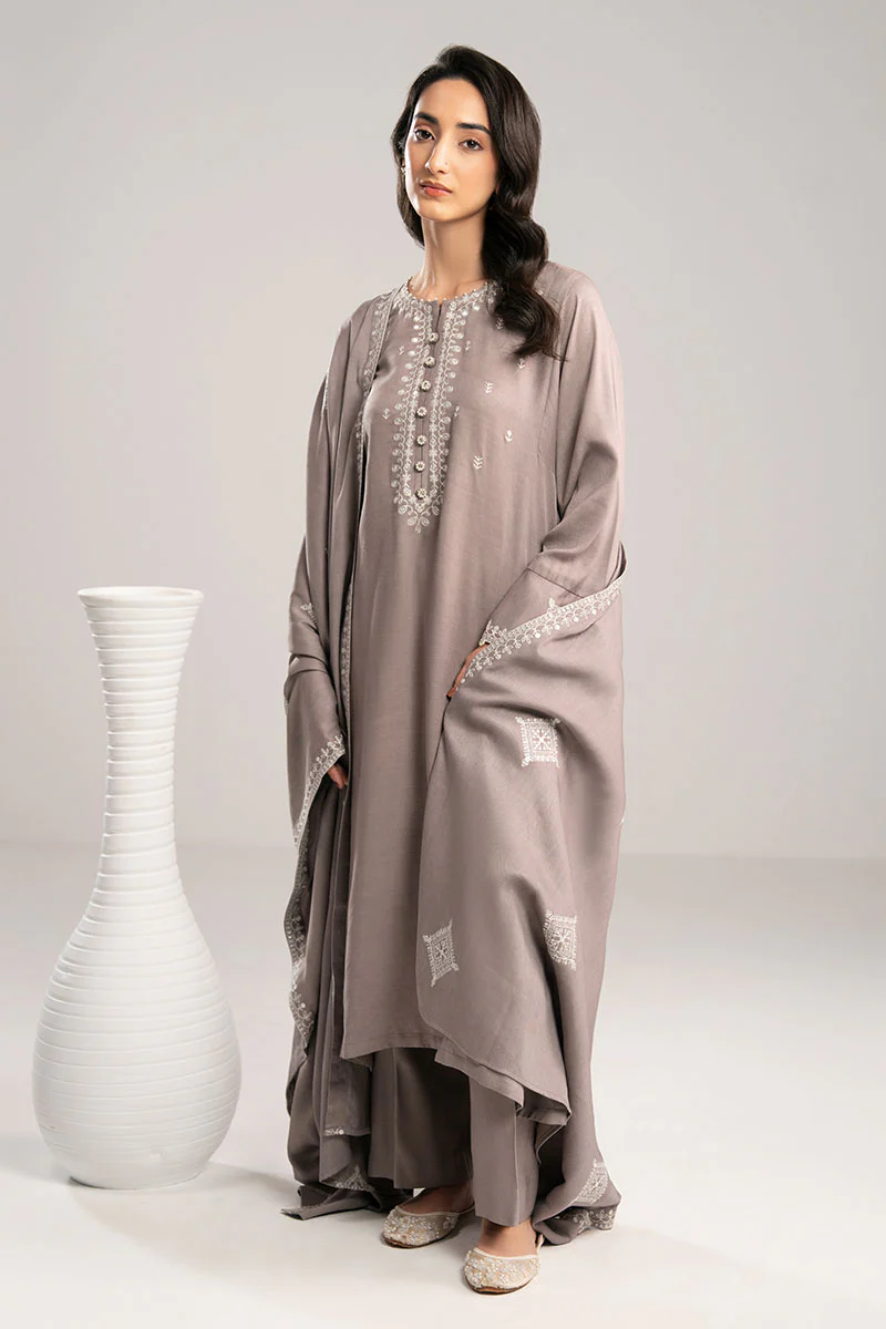 GRAY DUST-2PC(SHIRT & DUPPATA)
