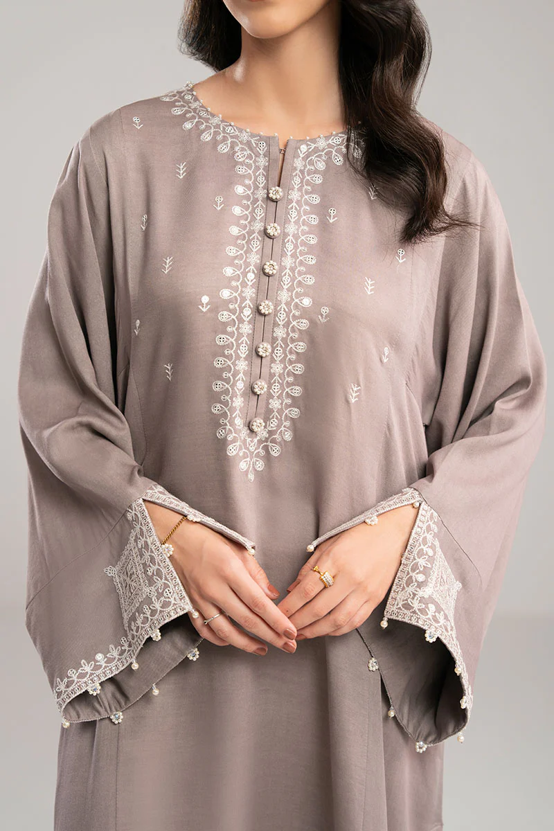 GRAY DUST-2PC(SHIRT & DUPPATA) - Image 3
