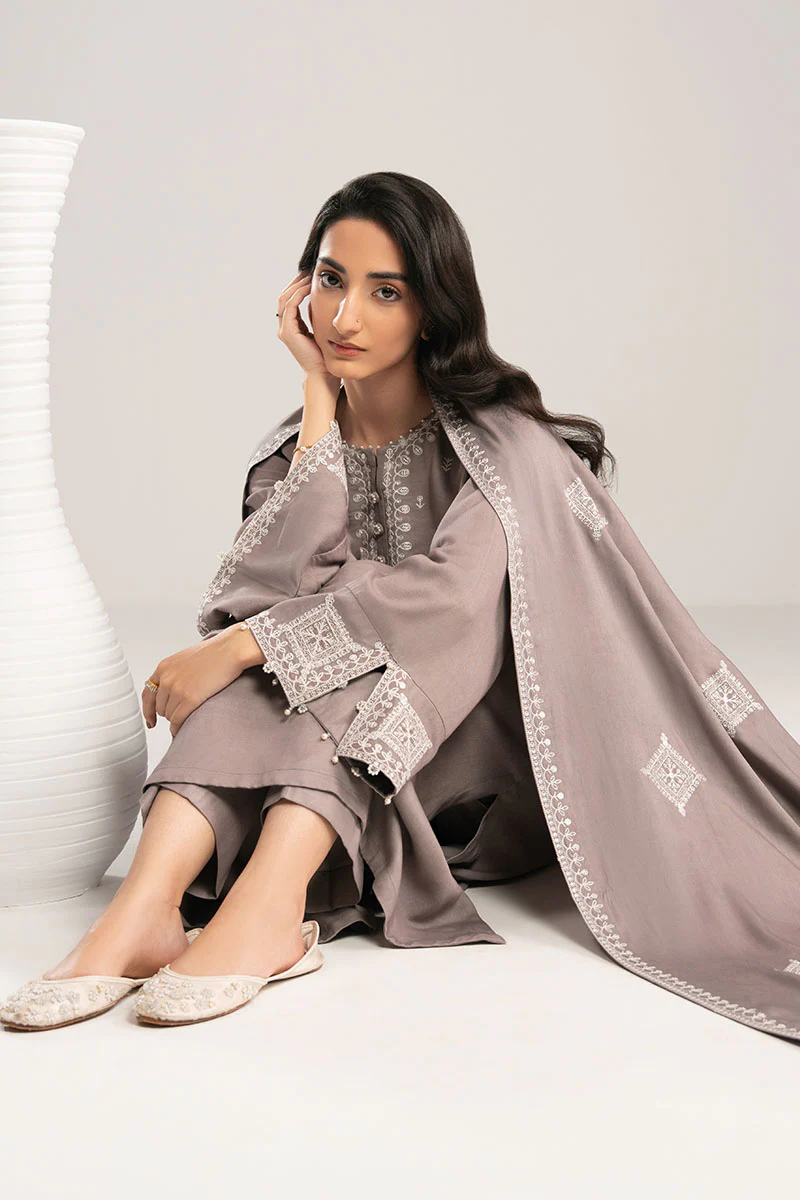 GRAY DUST-2PC(SHIRT & DUPPATA) - Image 4
