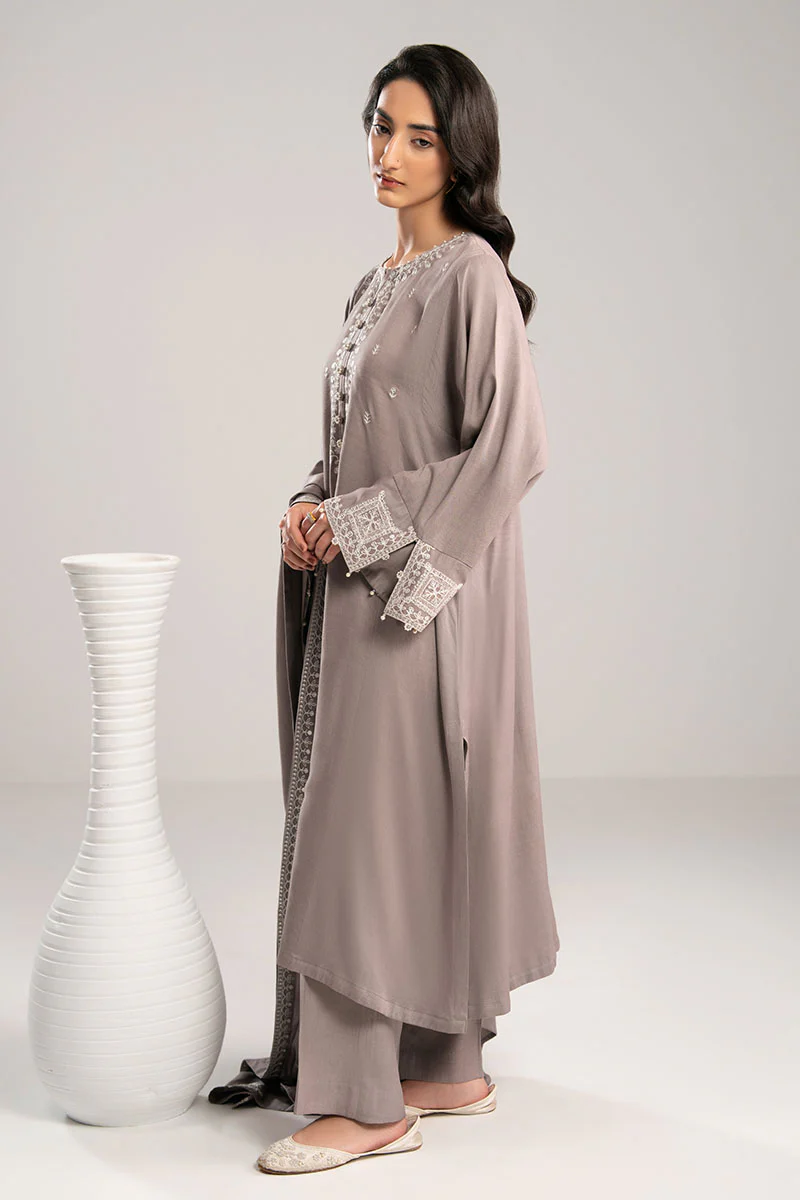 GRAY DUST-2PC(SHIRT & DUPPATA) - Image 5
