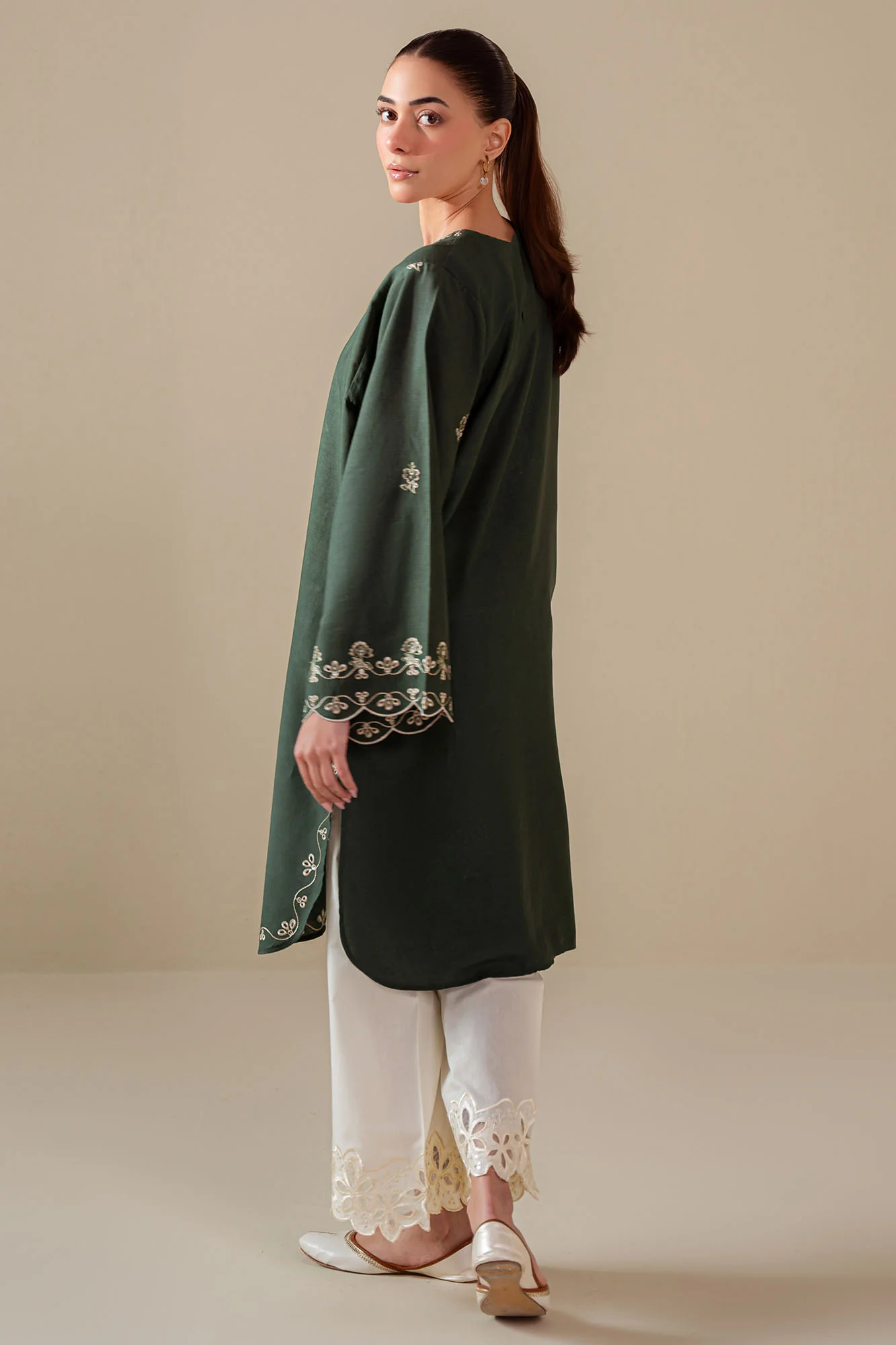 GREEN DEW EMBROIDERED LAWN SHIRT - Image 5