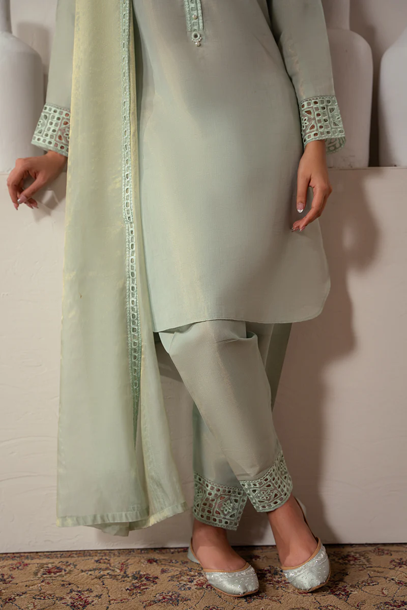 GREEN MIST-2PC (SHIRT & DUPATTA) - Image 3
