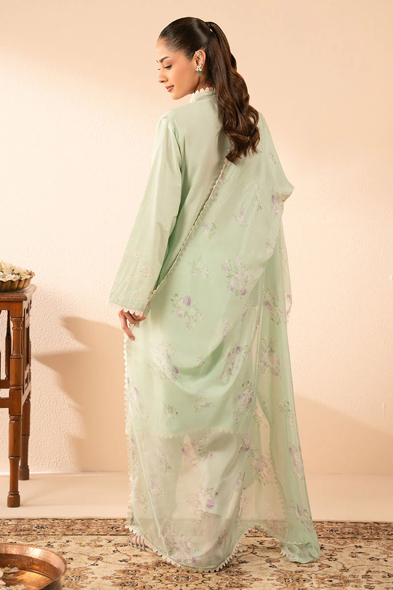 GREEN SOMBER-2PC (SHIRT & DUPATTA) - Image 6