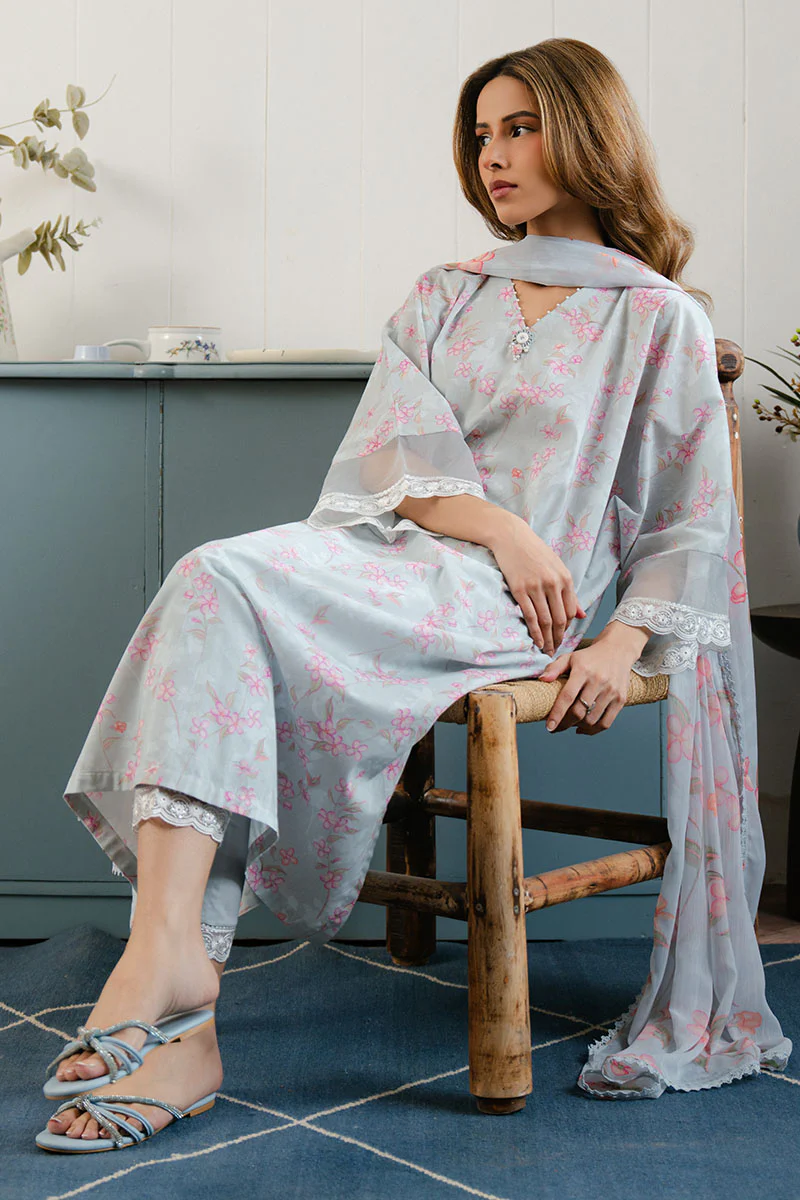 ICE DREAM-3 PC PRINTED LAWN SUIT - Image 9