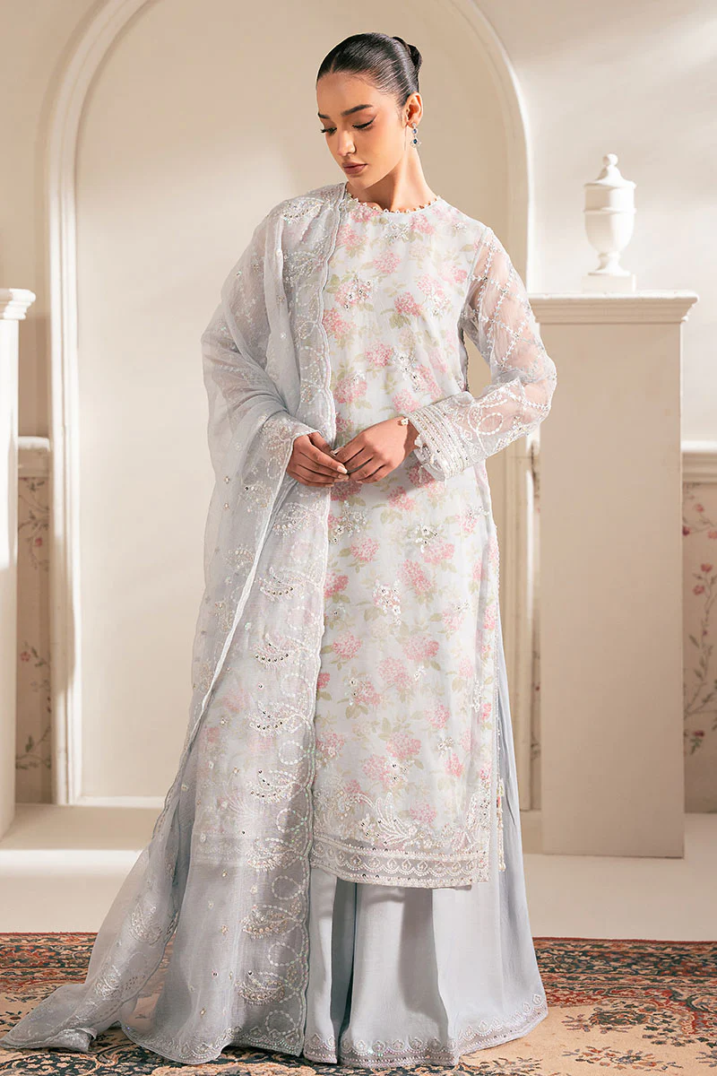 ICY BLING-4PC ORGANZA EMBROIDERED SUIT - Image 5