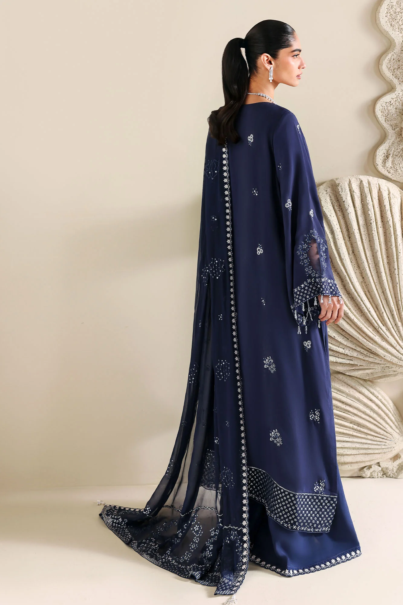 INDIGO MUSE-3PC SILK EMBROIDERED SUIT - Image 6