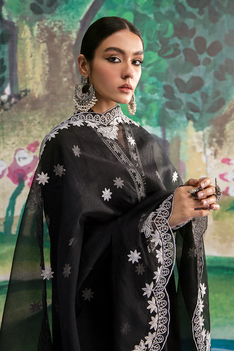 INKY GLINT-3PC EMBROIDERED LAWN SUIT - Image 3