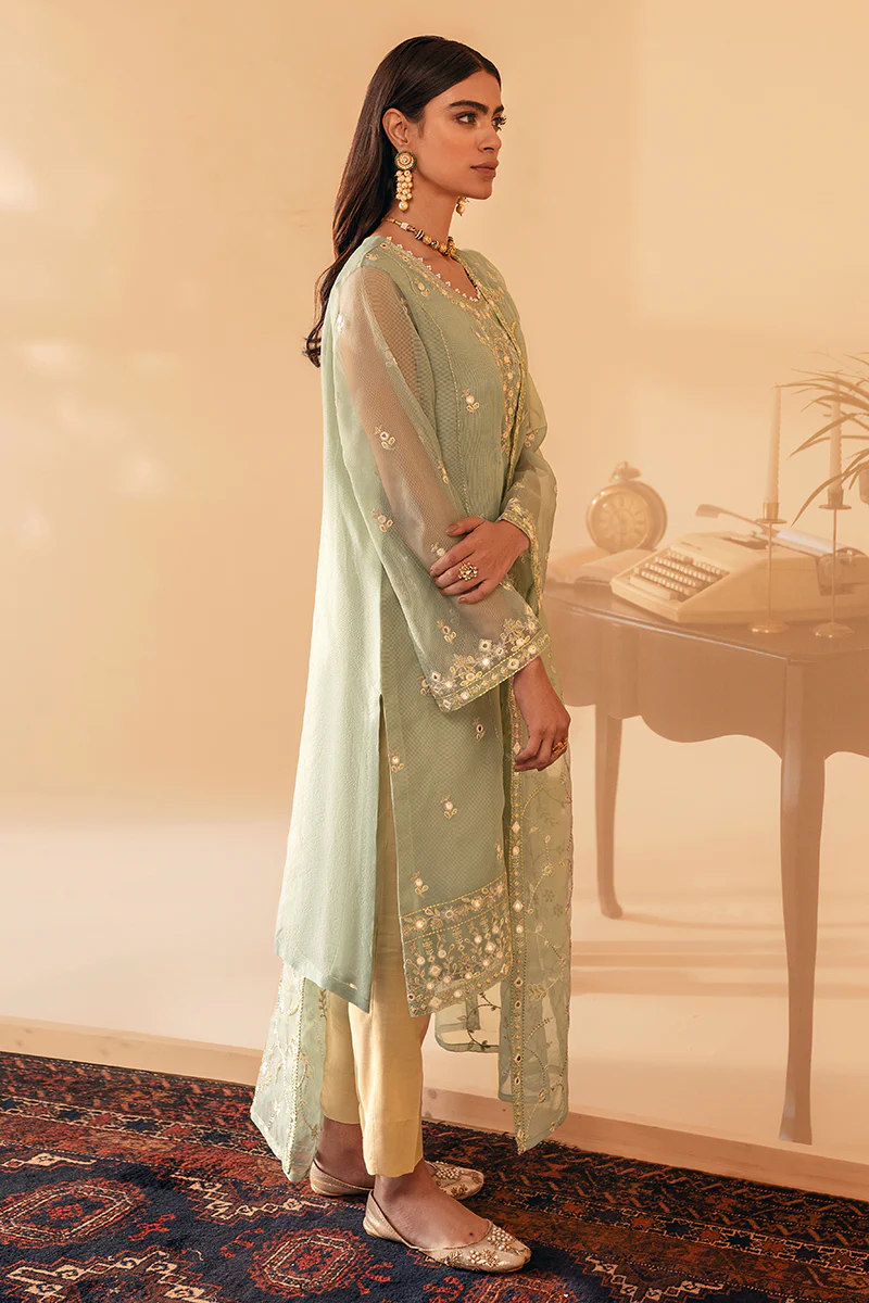 JADE BLAZE NET-2PC (SHIRT & DUPATTA) - Image 2
